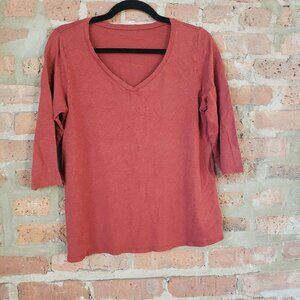 Eileen Fisher 100% linen t shirt